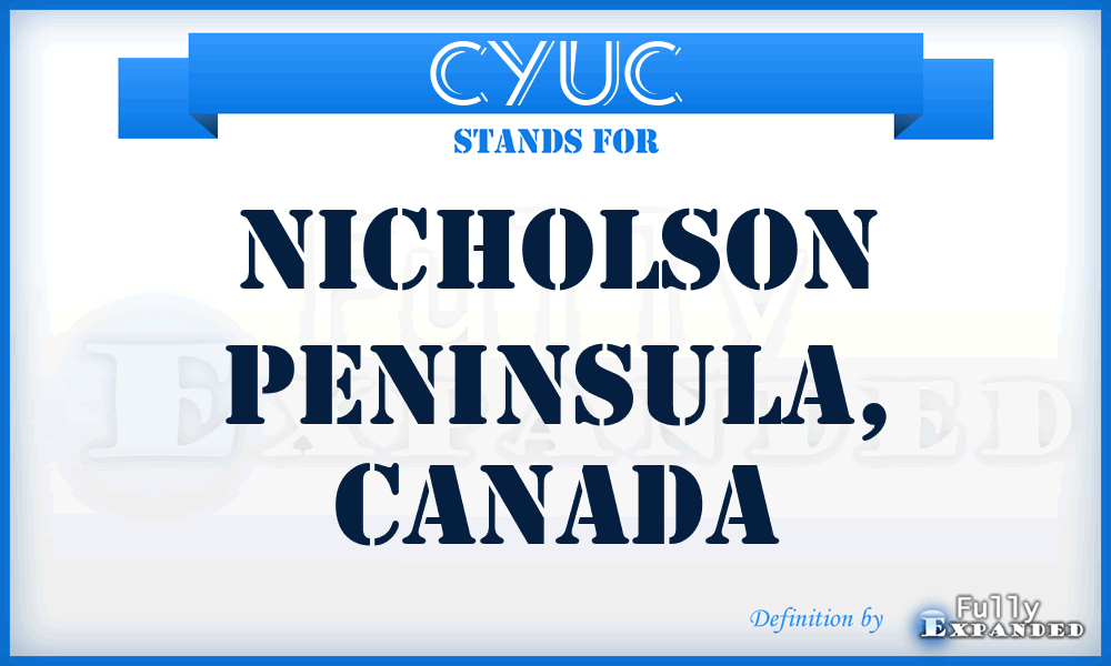 CYUC - Nicholson Peninsula, Canada