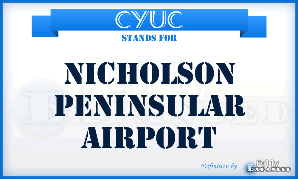 CYUC - Nicholson Peninsular airport
