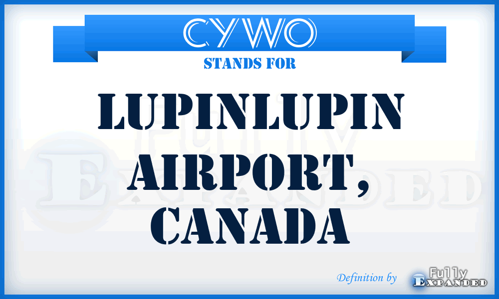 CYWO - LupinLupin Airport, Canada