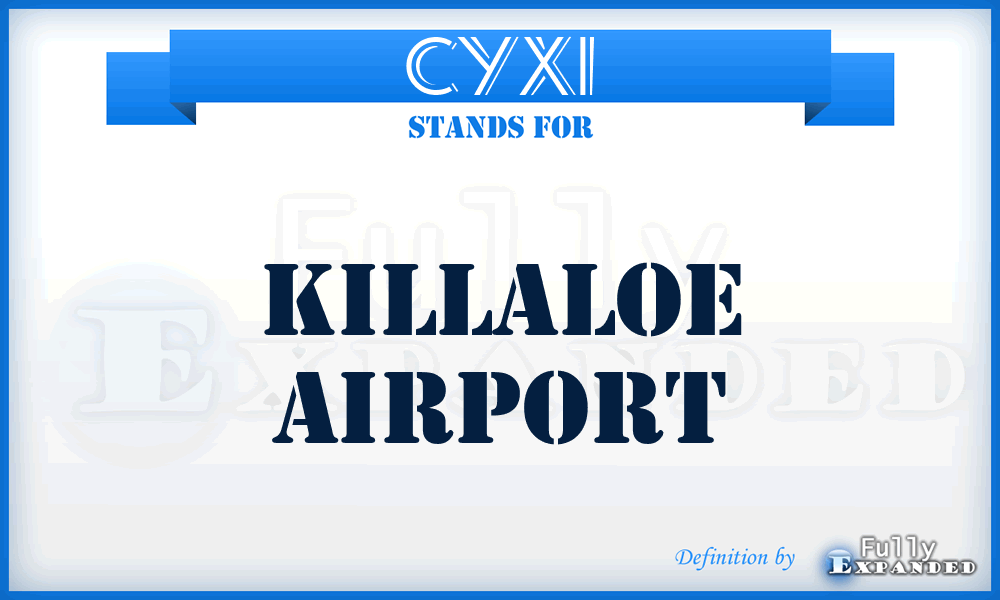 CYXI - Killaloe airport