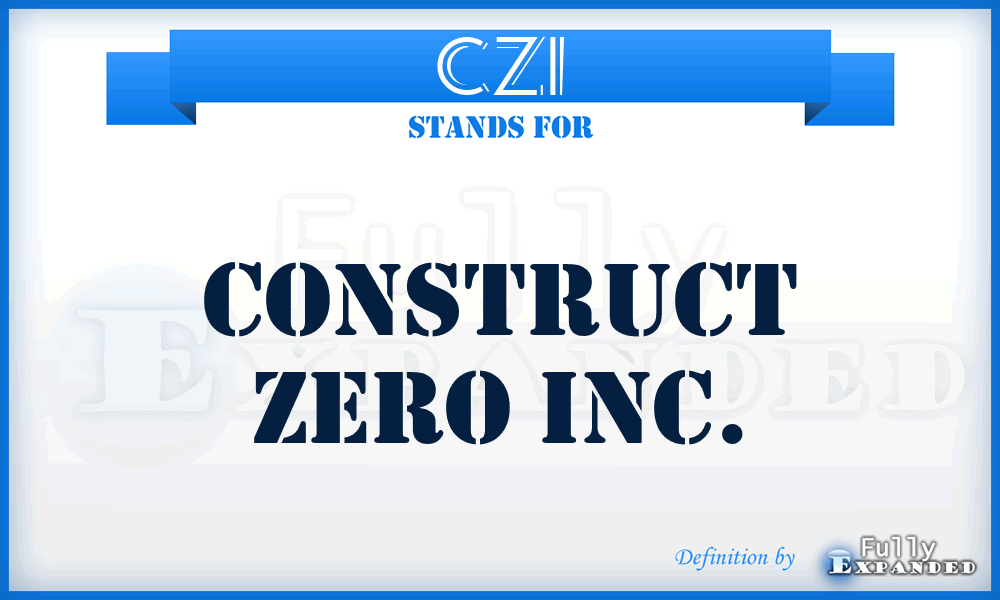 CZI - Construct Zero Inc.