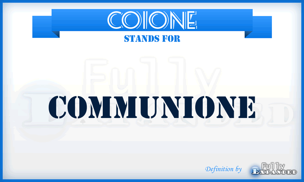 Coione - Communione