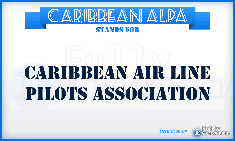 Caribbean ALPA - Caribbean Air Line Pilots Association