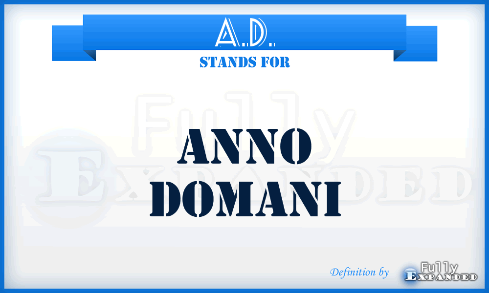 A.D. - Anno Domani