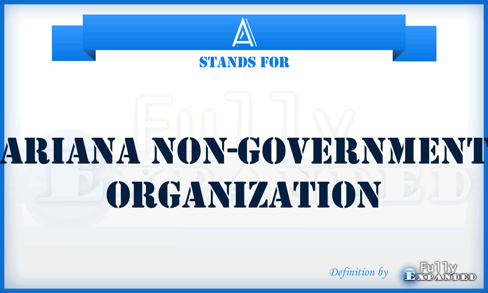A - Ariana non-government organization