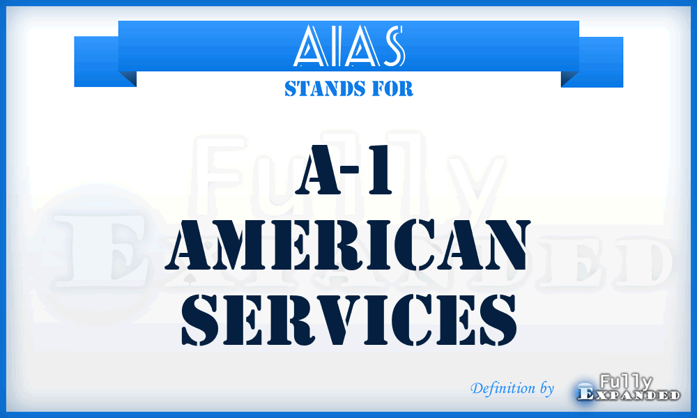 A1AS - A-1 American Services