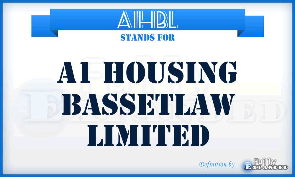 A1HBL - A1 Housing Bassetlaw Limited