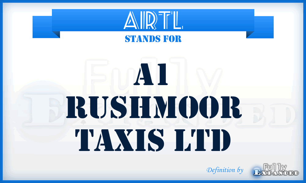 A1RTL - A1 Rushmoor Taxis Ltd