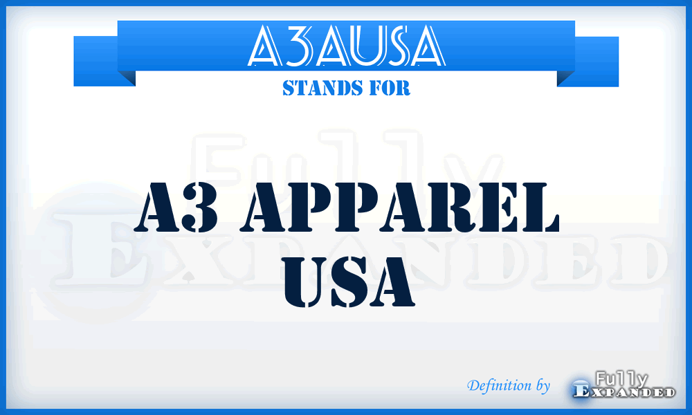 A3AUSA - A3 Apparel USA