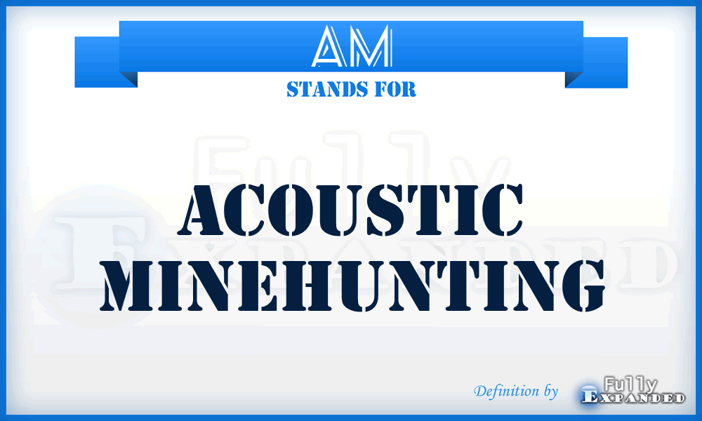 AM - Acoustic Minehunting