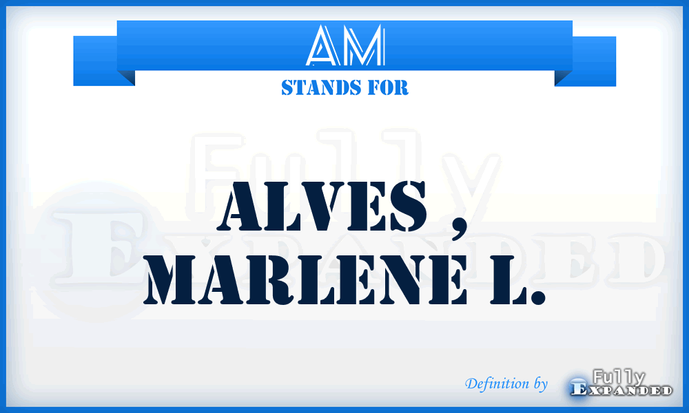 AM - Alves , Marlene l.