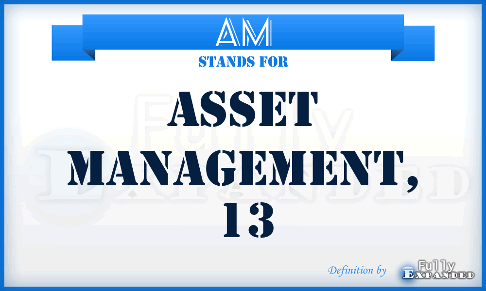 AM - asset management, 13