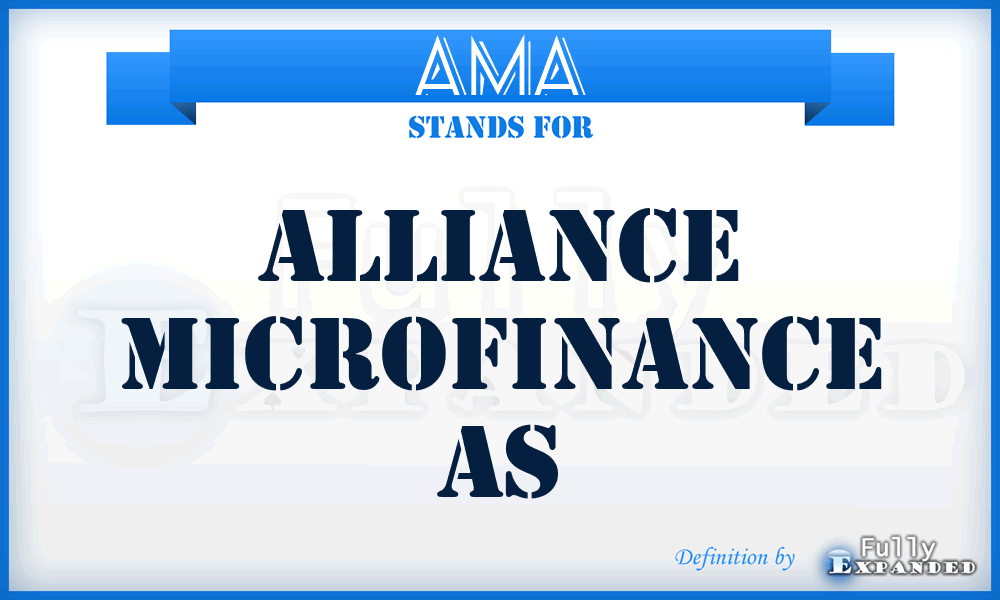 AMA - Alliance Microfinance As