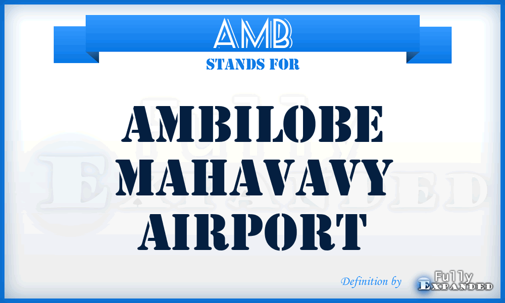 AMB - Ambilobe Mahavavy airport