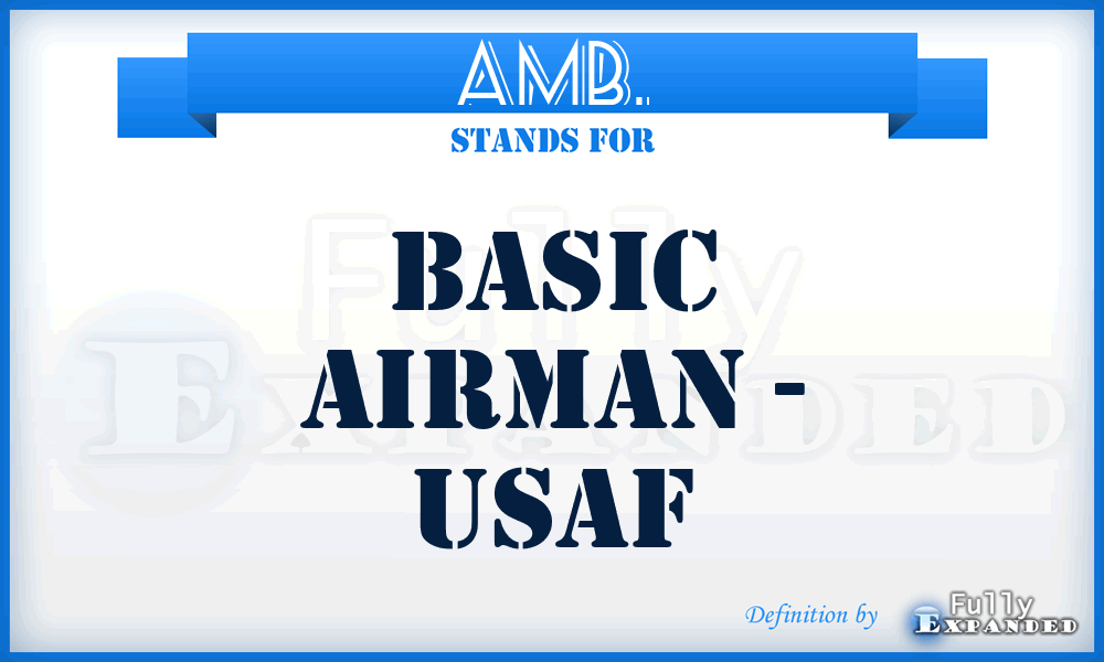 AMB. - Basic Airman - USAF