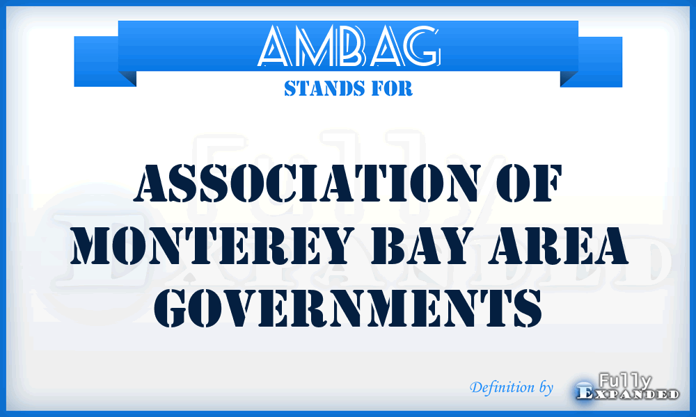 AMBAG - Association of Monterey Bay Area Governments