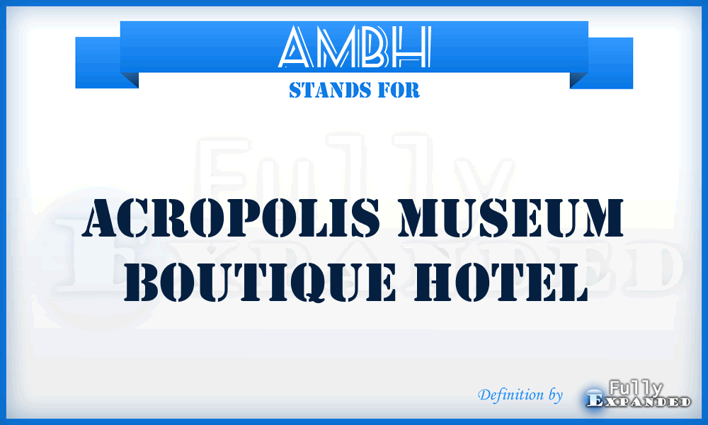 AMBH - Acropolis Museum Boutique Hotel