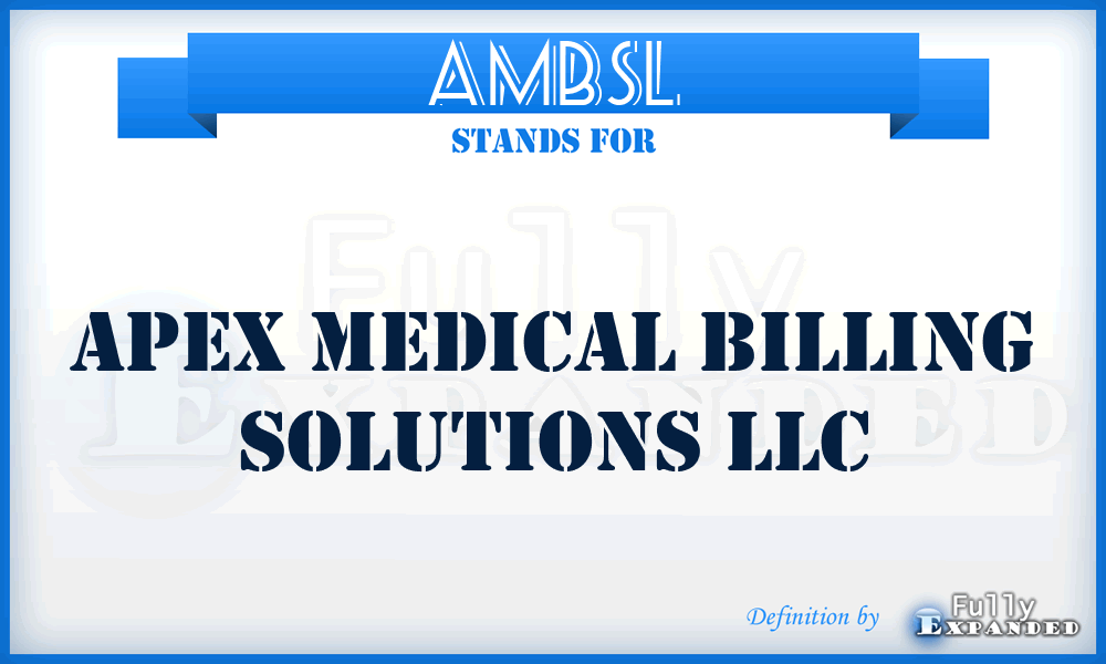 AMBSL - Apex Medical Billing Solutions LLC