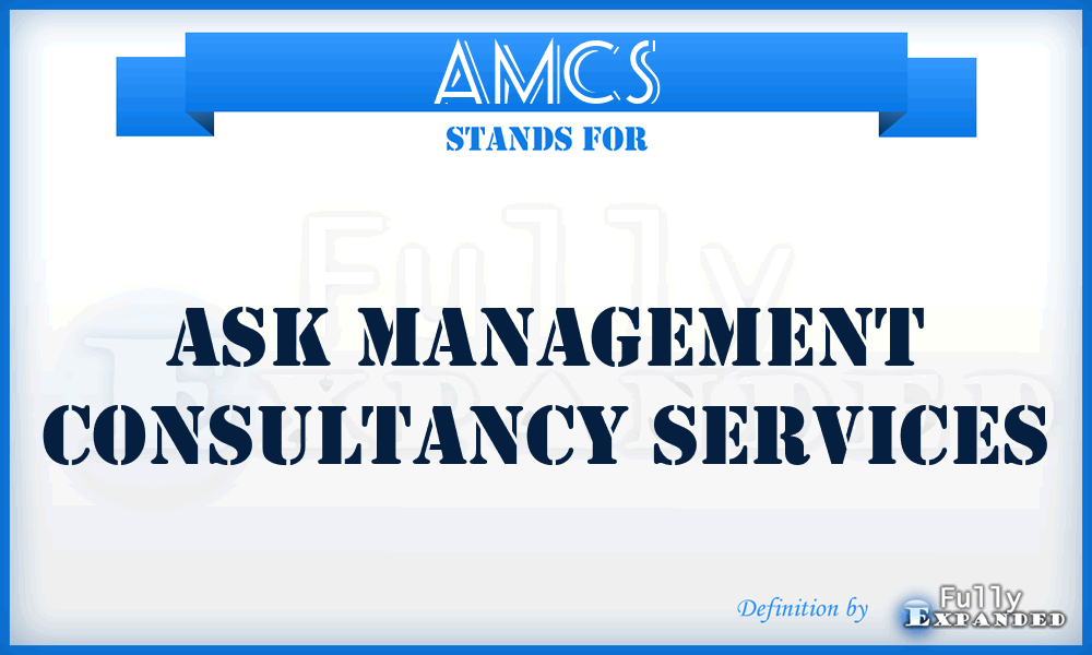 AMCS - Ask Management Consultancy Services