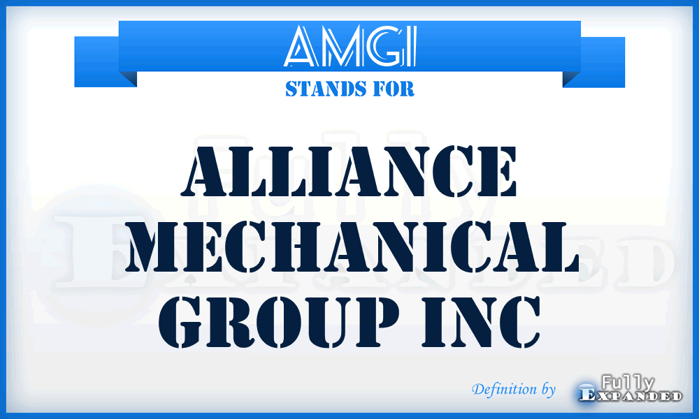 AMGI - Alliance Mechanical Group Inc