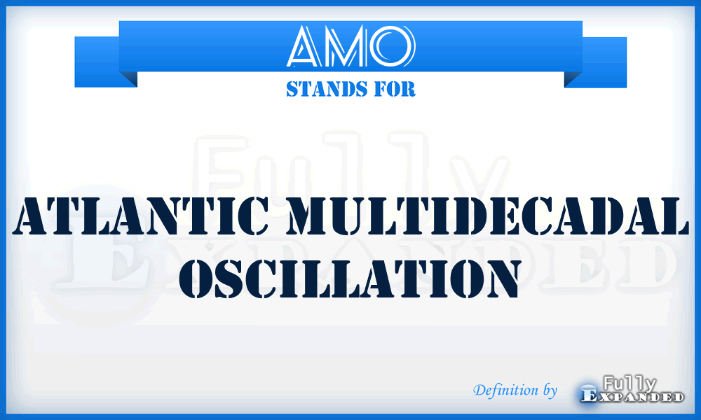 AMO - Atlantic Multidecadal Oscillation