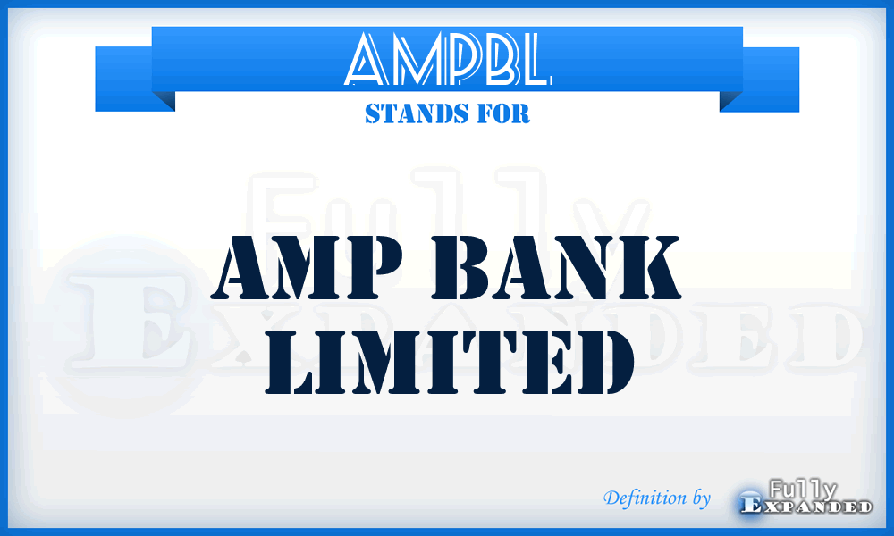 AMPBL - AMP Bank Limited