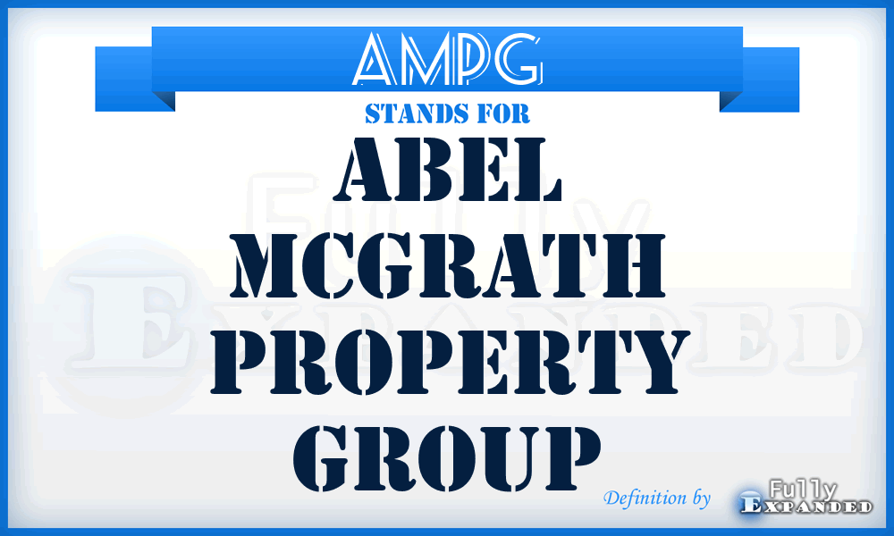 AMPG - Abel Mcgrath Property Group