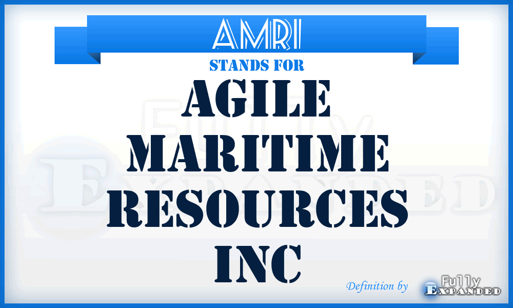 AMRI - Agile Maritime Resources Inc