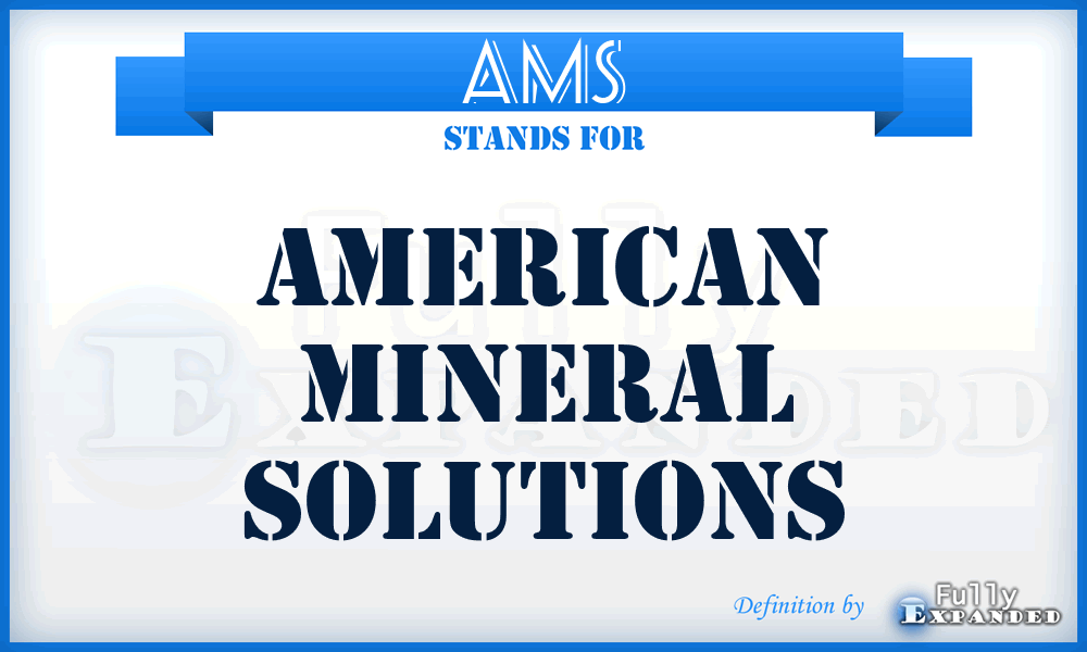 AMS - American Mineral Solutions