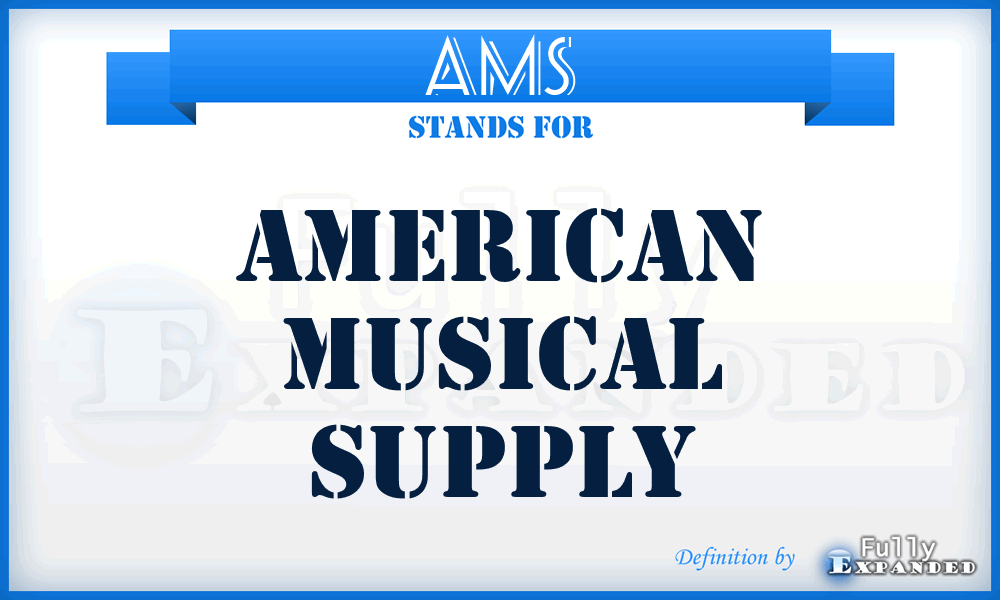 AMS - American Musical Supply