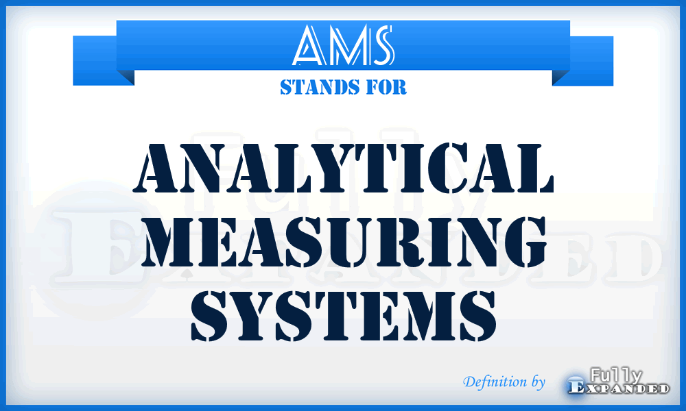 AMS - Analytical Measuring Systems