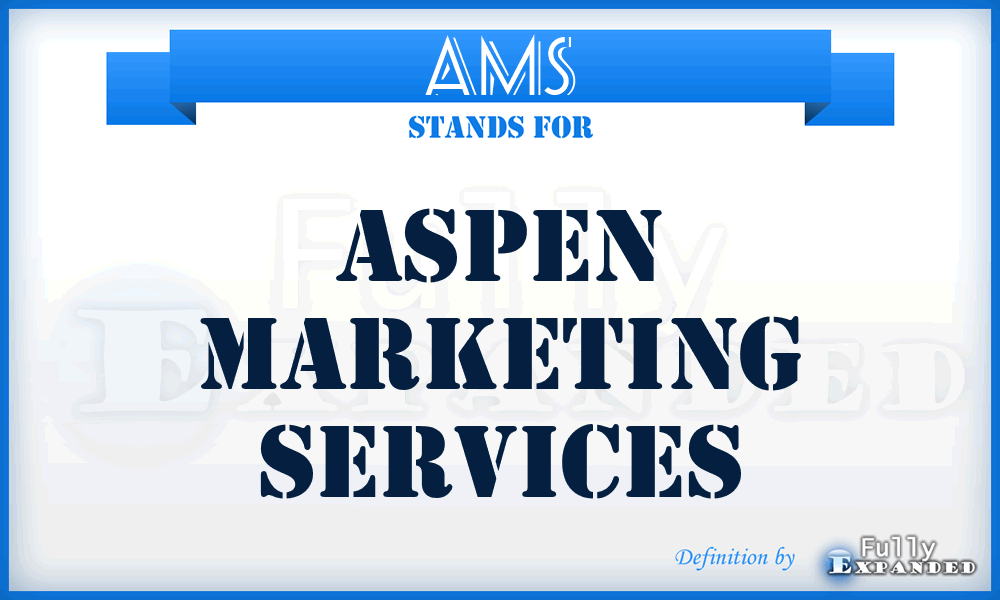 AMS - Aspen Marketing Services