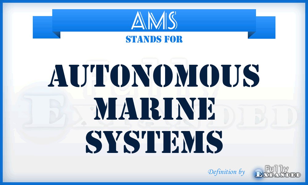 AMS - Autonomous Marine Systems