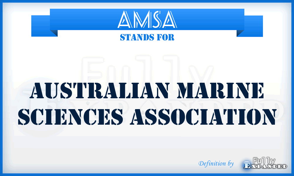 AMSA - Australian Marine Sciences Association
