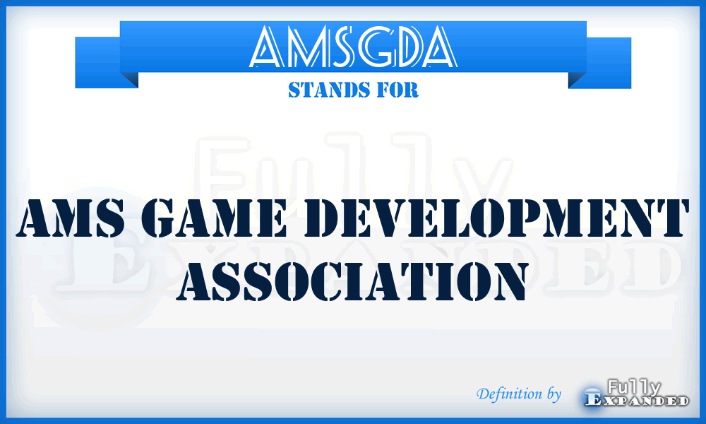 AMSGDA - AMS Game Development Association