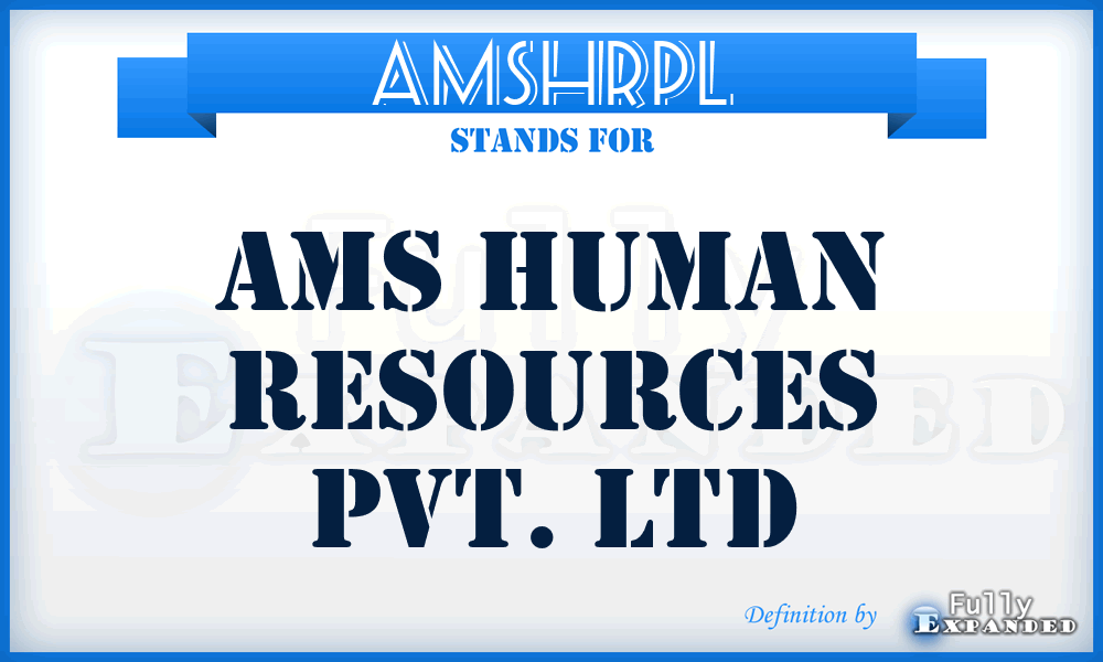 AMSHRPL - AMS Human Resources Pvt. Ltd