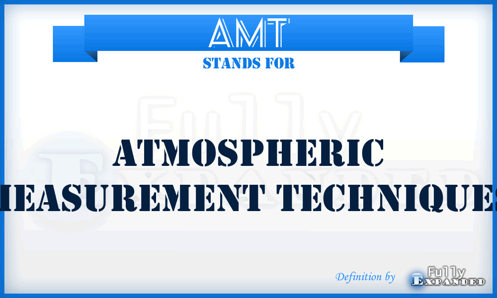 AMT - Atmospheric Measurement Techniques