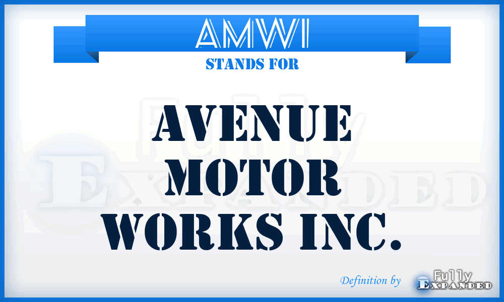 AMWI - Avenue Motor Works Inc.