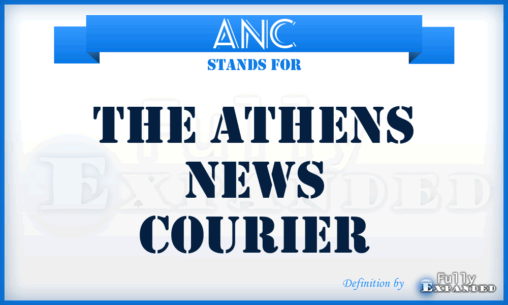 ANC - The Athens News Courier