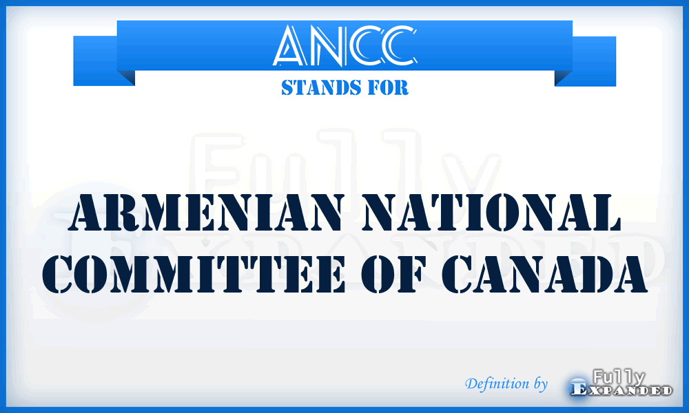 ANCC - Armenian National Committee of Canada
