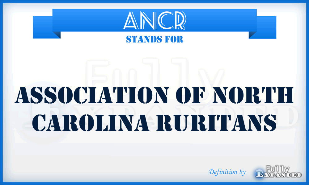 ANCR - Association of North Carolina Ruritans