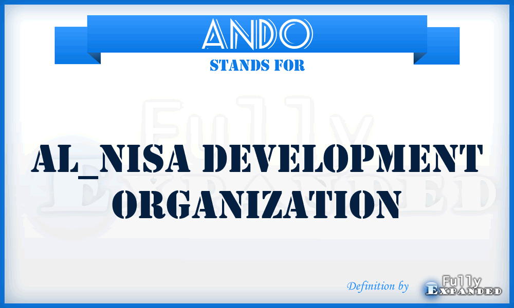ANDO - Al_Nisa Development Organization
