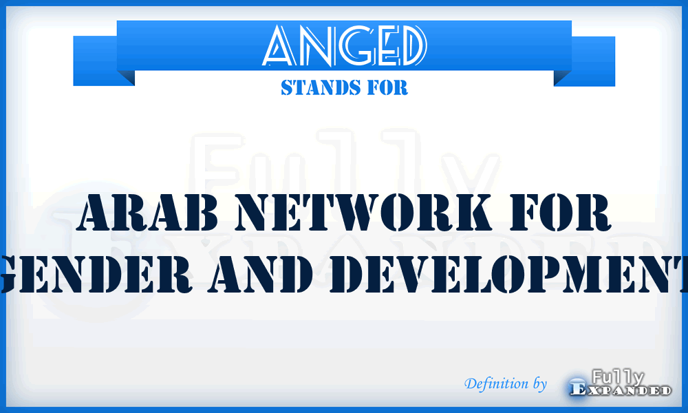 ANGED - Arab Network for GEnder and Development