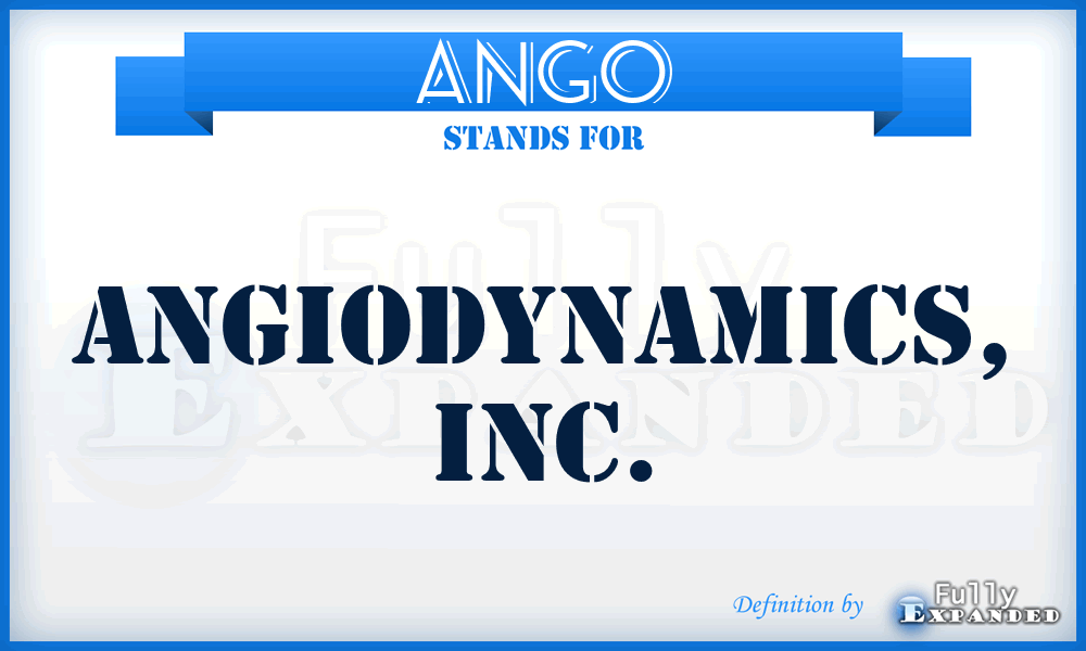 ANGO - AngioDynamics, Inc.