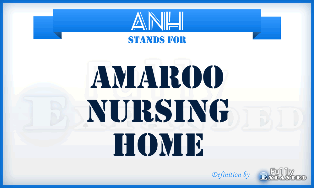 ANH - Amaroo Nursing Home