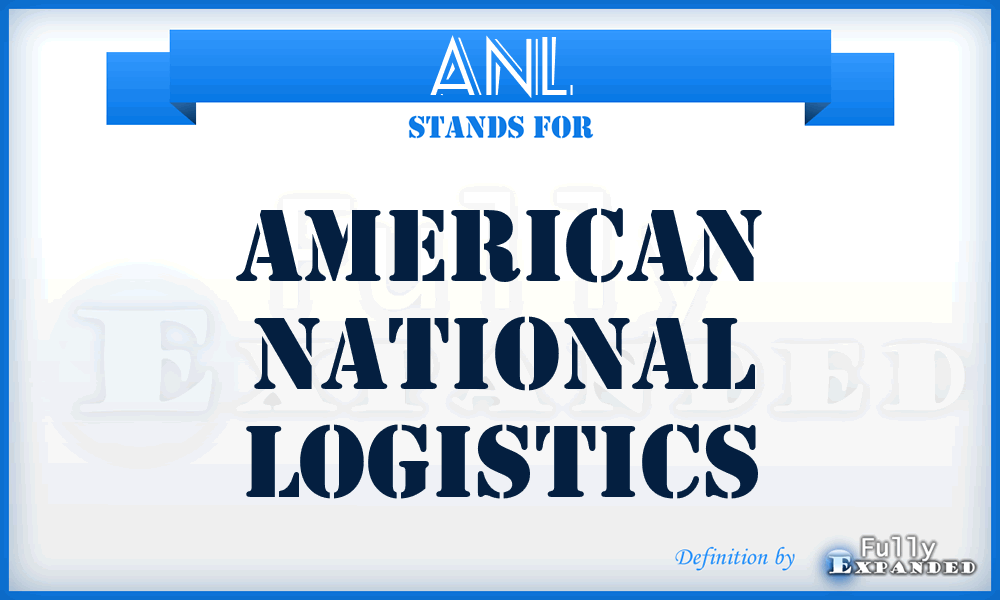 ANL - American National Logistics