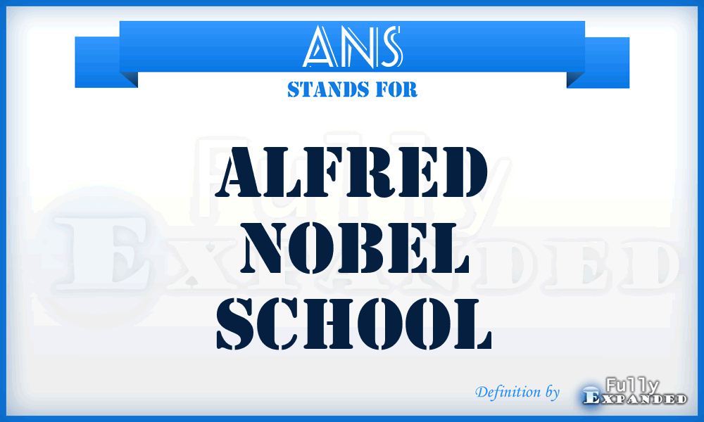 ANS - Alfred Nobel School