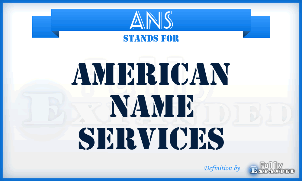 ANS - American Name Services