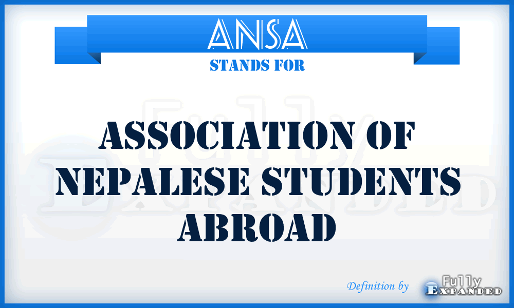 ANSA - Association of Nepalese Students Abroad