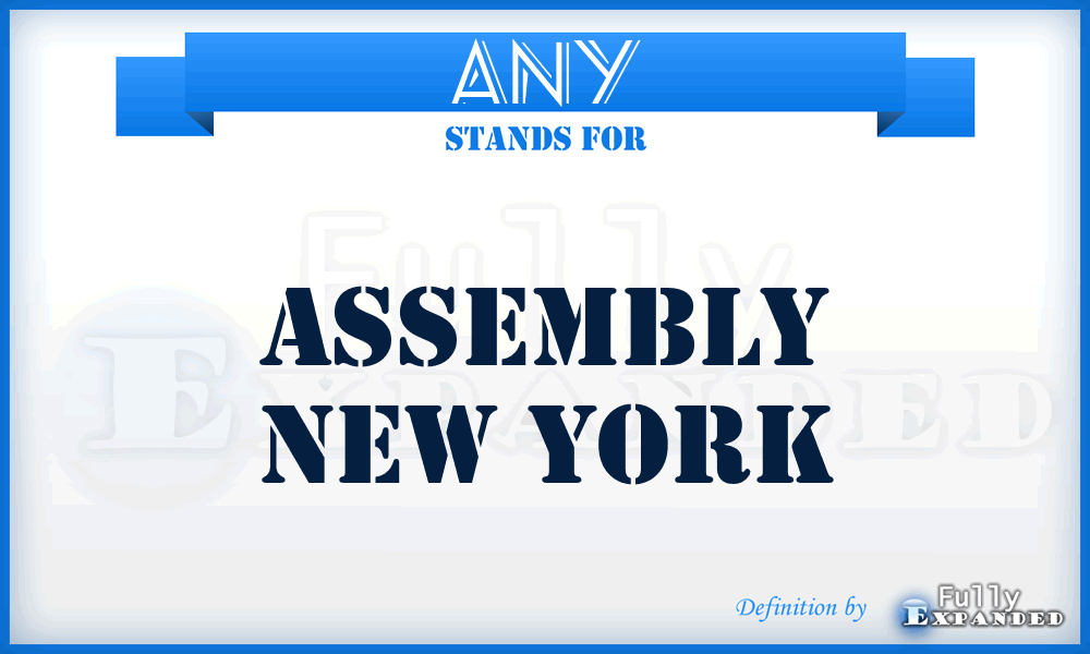 ANY - Assembly New York